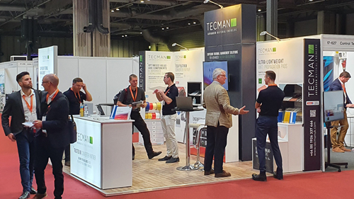 Tecman sales team speaking to visitors at Battery Cells & Systems 2022