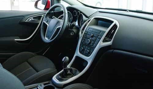 Vehicle interior showing instrument cluster