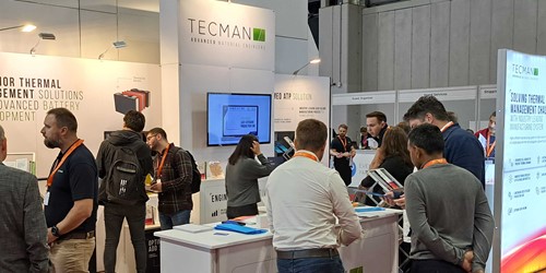 The Tecman Team showcasing thermal management solutions at Battery Cells & Systems Expo in 2023