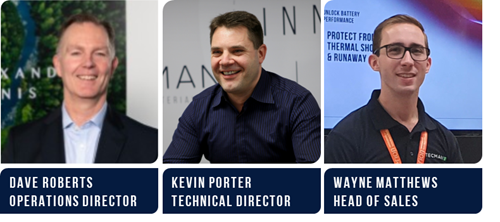 Key Tecman Experts: Kevin Porter, Technical Director, Dave Roberts, Operations Director, and Wayne Matthews, Head of Sales