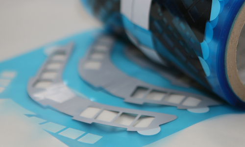 Adhesive gasket on roll